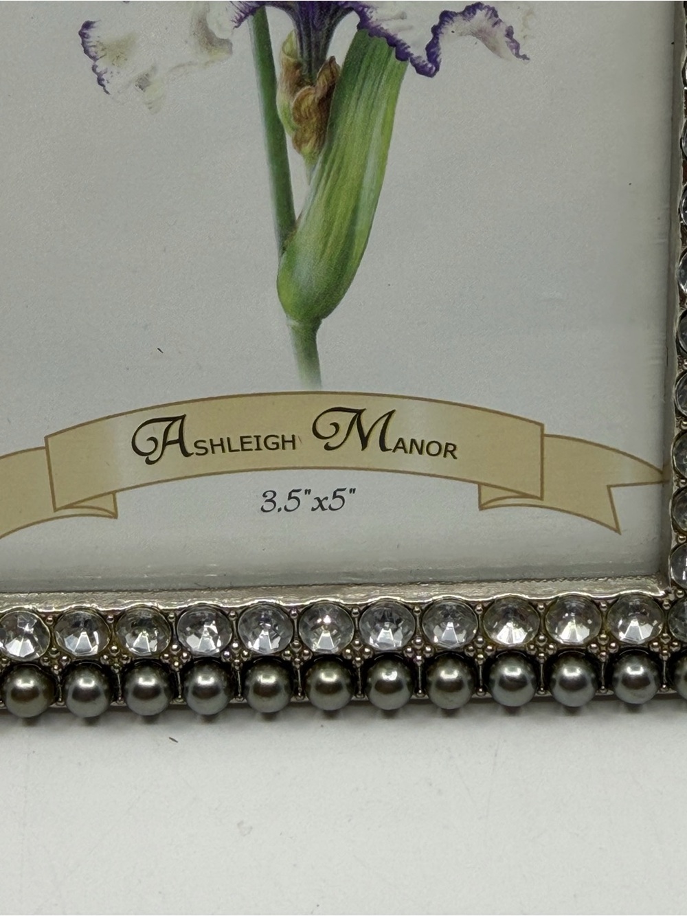 Silver Beaded Rhinestone Picture Frame - Silver - Picture 3 of 6